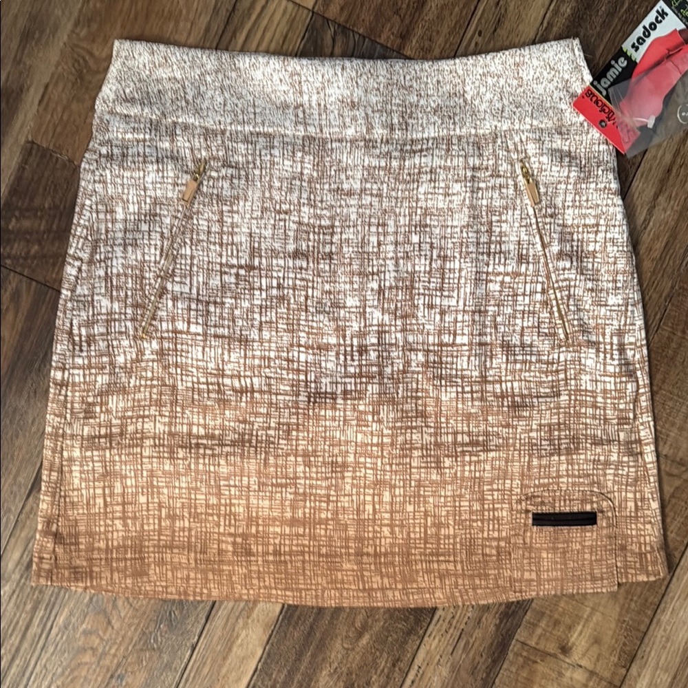 Women’s Golf Skort Jamie Sadock Sandy, Cream and White skirt Casual Resort Wear